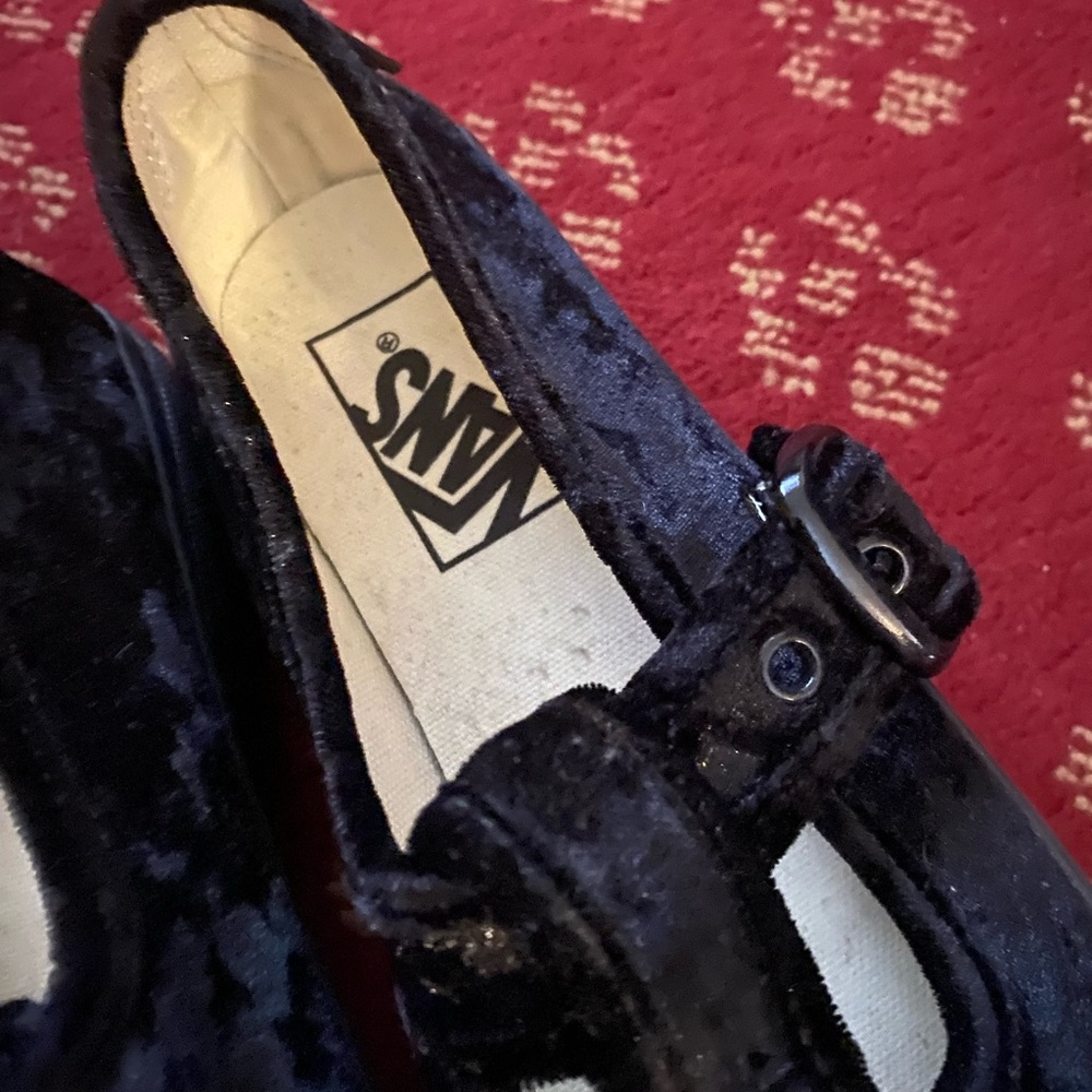 Black Velvet Mary Jane Sneakers - Picture 4 of 6